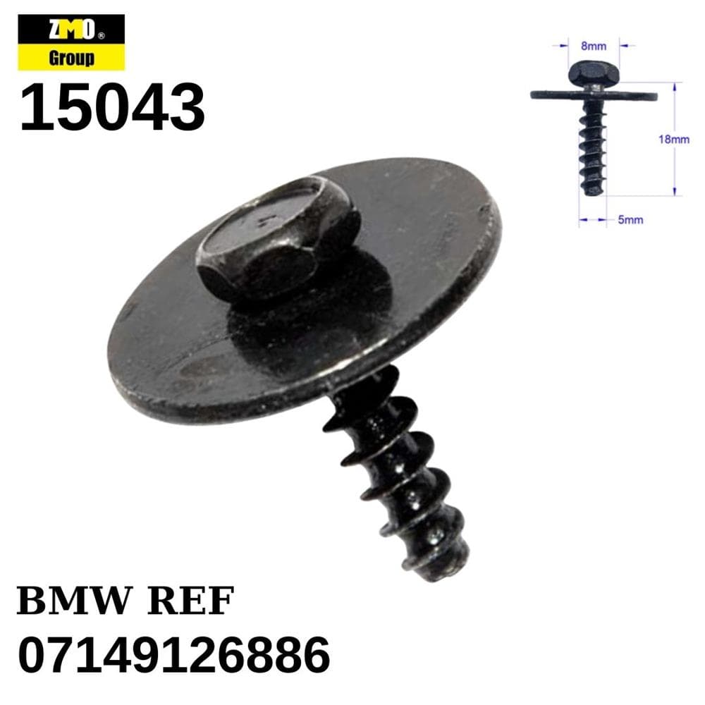 Altıgen Başlı Pullu Civata 5X18 Mm 07149126886 BMW F10 Mercedes N914031006300 W210