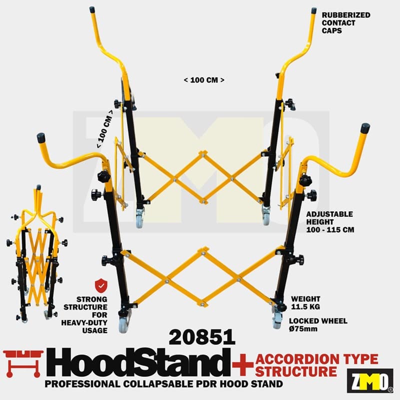 PDR Akordeon 4 Başlıklı Kaput Sehpası (Tekerlekli)