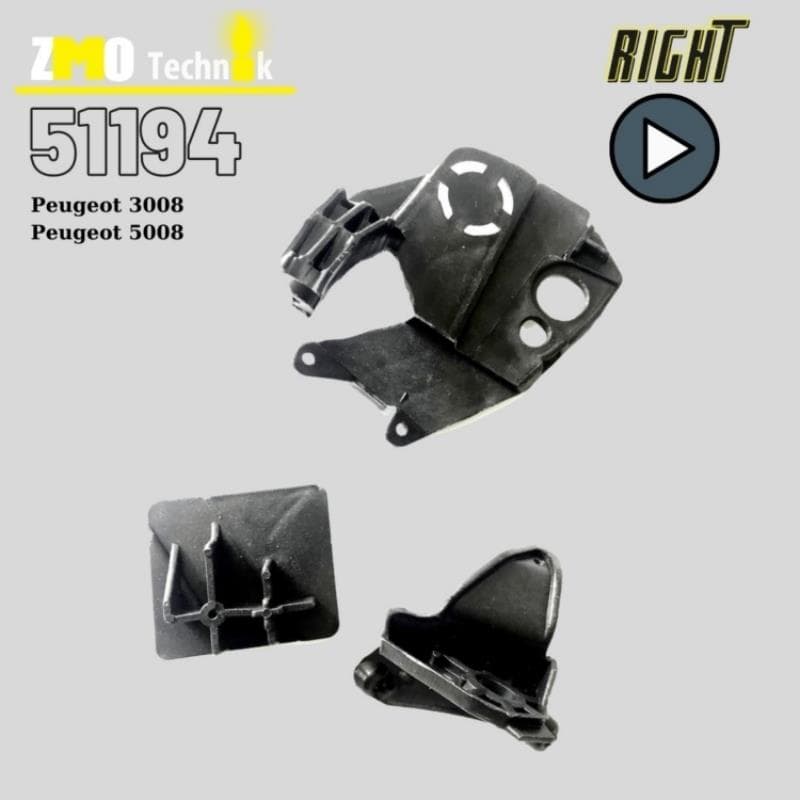 Far Tamir Kiti Peugeot 3008 5008 Sağ 2016 - 2020 9814255780 1616878080 1616878280 1674018080 1674017980