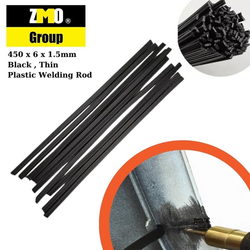 Plastik Kaynak Çubuğu Pp İnce Siyah 1 Kg (Tampon Far Göğüslük Hava Filtresi İçin) 450 X 6 X 1.5Mm