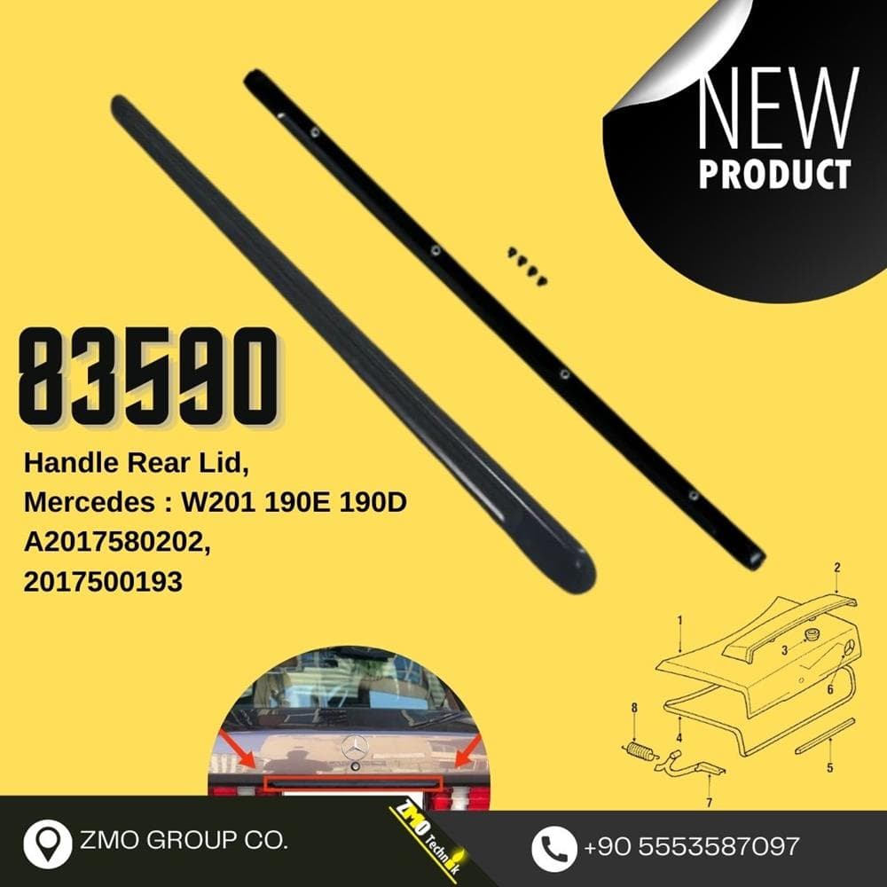 Bagaj Açma Tutacağı Mercedes: W201 W190E W190D Oe: 2017580202 A2017580202 2017500193