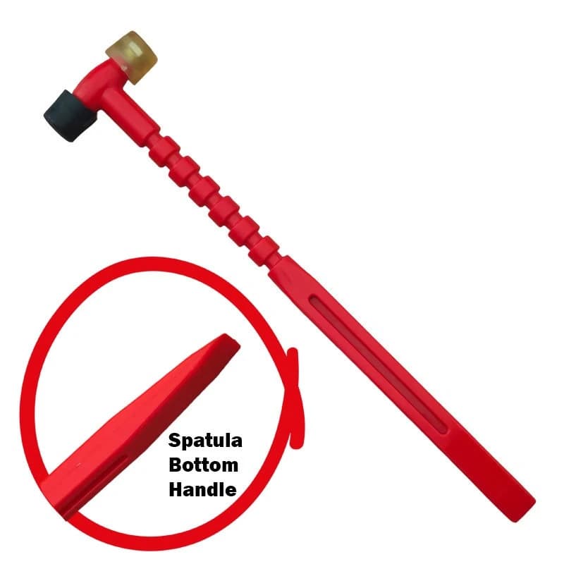 PDR Plastik Çekiç (Spatula Saplı) + 2 Uç (Değiştirilebilir Sert ve Yumuşak Uçlu)