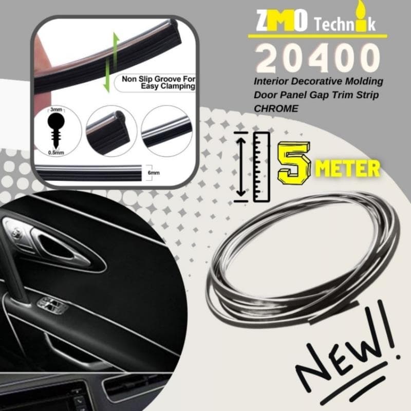 Torpido Fitili Metalik Krom 5M