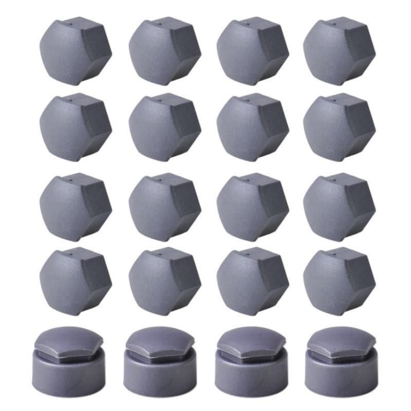 VW Bijon Kapağı Seti Gri 4 Adet Kodlu + 16 Adet Normal + Sökme Aparatı 321601173A 4F0601173A